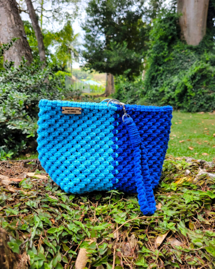 Half and Half Blue Purse