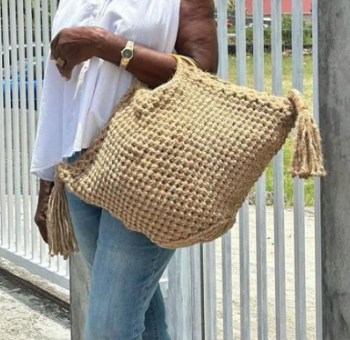 Large Beige Boho Macrame Bag