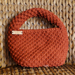 Warmth in Every Stitch: Terracotta Macrame Bag