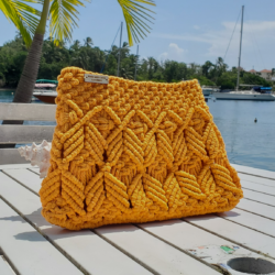 Sun-Kissed Style: Vibrant Yellow Macrame Clutch